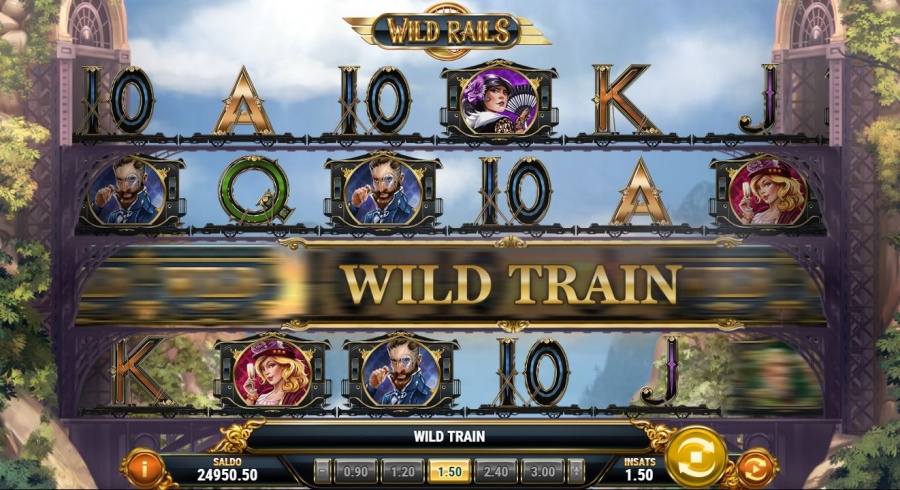 Wild rails slot med wild train funktion