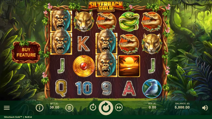 Skärmdump av slots spel silverback gold